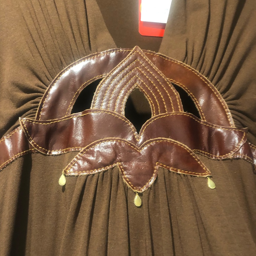 Cutout dress with bell sleeve - with tags